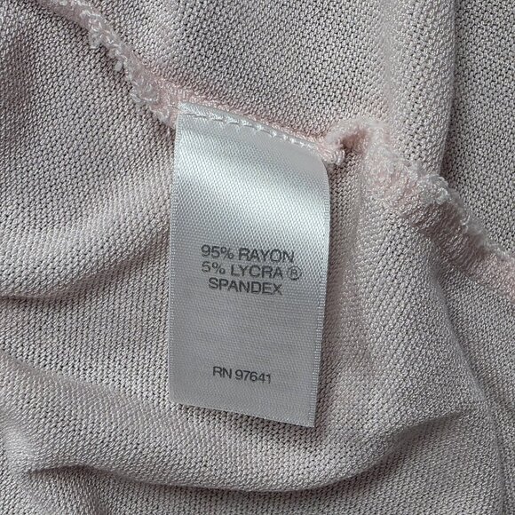 J Jill Cardigan Women M Light Pink Open Front Lightweight Sweater Office Casual - Picture 6 of 12
